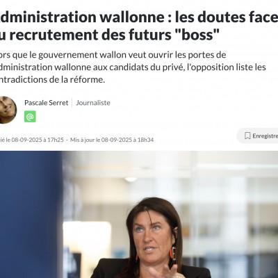 Administration wallonne : les doutes face au recrutement des futurs "boss"
