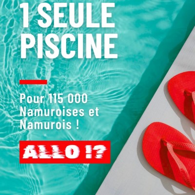 En pleine canicule, 1 seule et unique piscine publique accessible pour les 115 000 Namuroises et Namurois !
