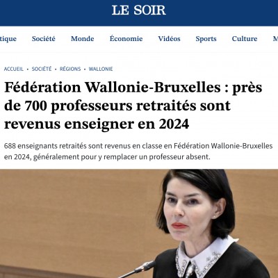 Fédération Wallonie-Bruxelles : près de 700 professeurs retraités sont revenus enseigner en 2024