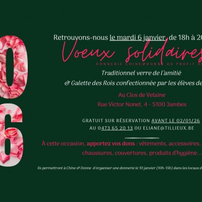 Invitation à mes voeux solidaires