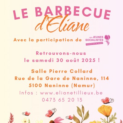 Invitation à mon Barbecue de rentrée le 30 août à Naninne