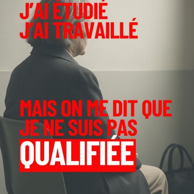 J’ai 55 ans, je parle cinq langues, j’ai étudié aux États-Unis et en Roumanie… mais on me dit que je ne suis pas qualifiée.