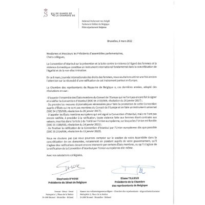 Journée du 8 mars : Appel à l’Union Européenne à ratifier la Convention d’Istanbul