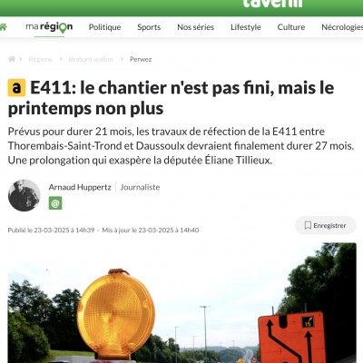 La prolongation du chantier E41 exaspère la députée Éliane Tillieux.