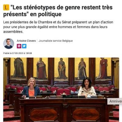 "Les stéréotypes de genre restent très présents" en politique