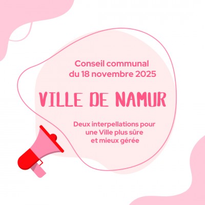 Mes interpellations au Conseil communal de Namur du 18/11/2025