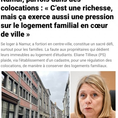 Plus de 6.000 étudiants kotent à Namur, parfois dans des colocations