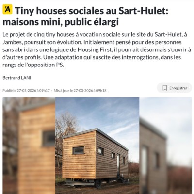 Tiny houses sociales au Sart-Hulet: maisons mini, public élargi