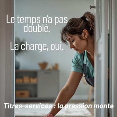 Titres-services : la pression sur les travailleuses monte et se ressent très fort sur leurs conditions de travail