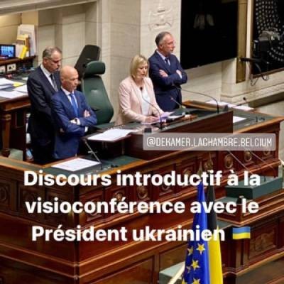 Visioconférence avec le Président ukrainien - exposé introductif d'Eliane Tillieux